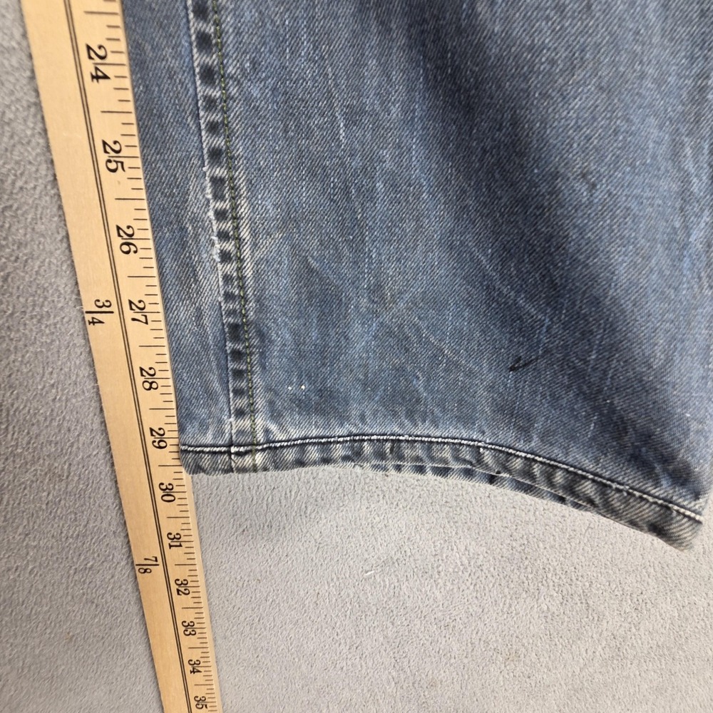 Diesel Jeans Mens 33x32 Blue Iakop Regular Slim Tapered Button Fly Italy 0804J - Picture 4 of 16
